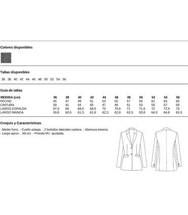 Americana mujer 2 botones  Knitsuit 80023
