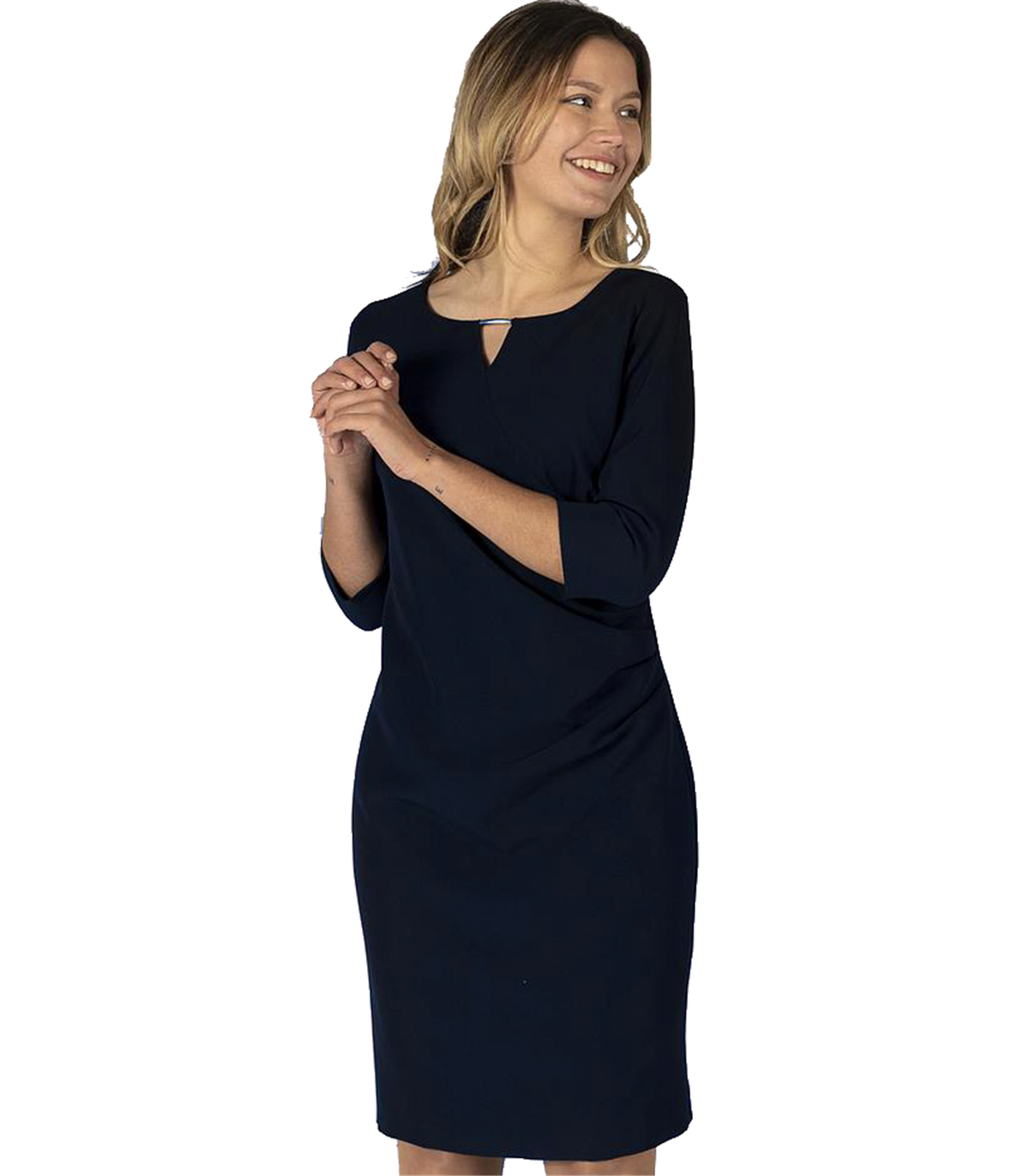 Vestido mujer drapeado Trivial 550003