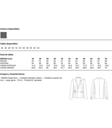 Americana hombre 2 botones  Knitsuit 80022
