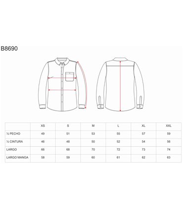 Camisa de mujer vaquera B8690