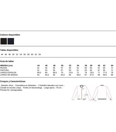 Chaqueta hombre Bomber Trivial 800011