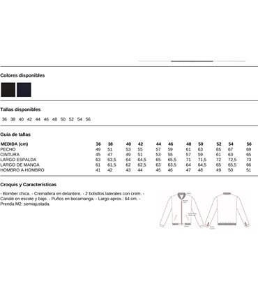 Chaqueta mujer Bomber Trivial 800012