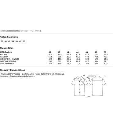 Camisa hombre Hawaiana Coconut 210008