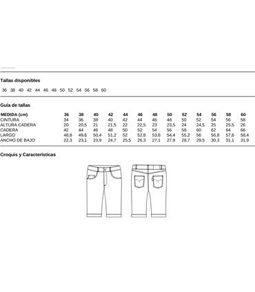Bermuda hombre vaquero Casdy 780040