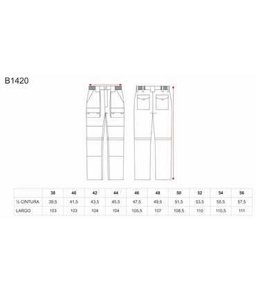 Pantalón multibolsillos desmontable B1420