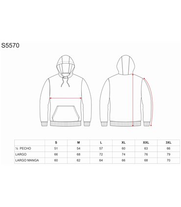 Sudadera básica capucha S5570